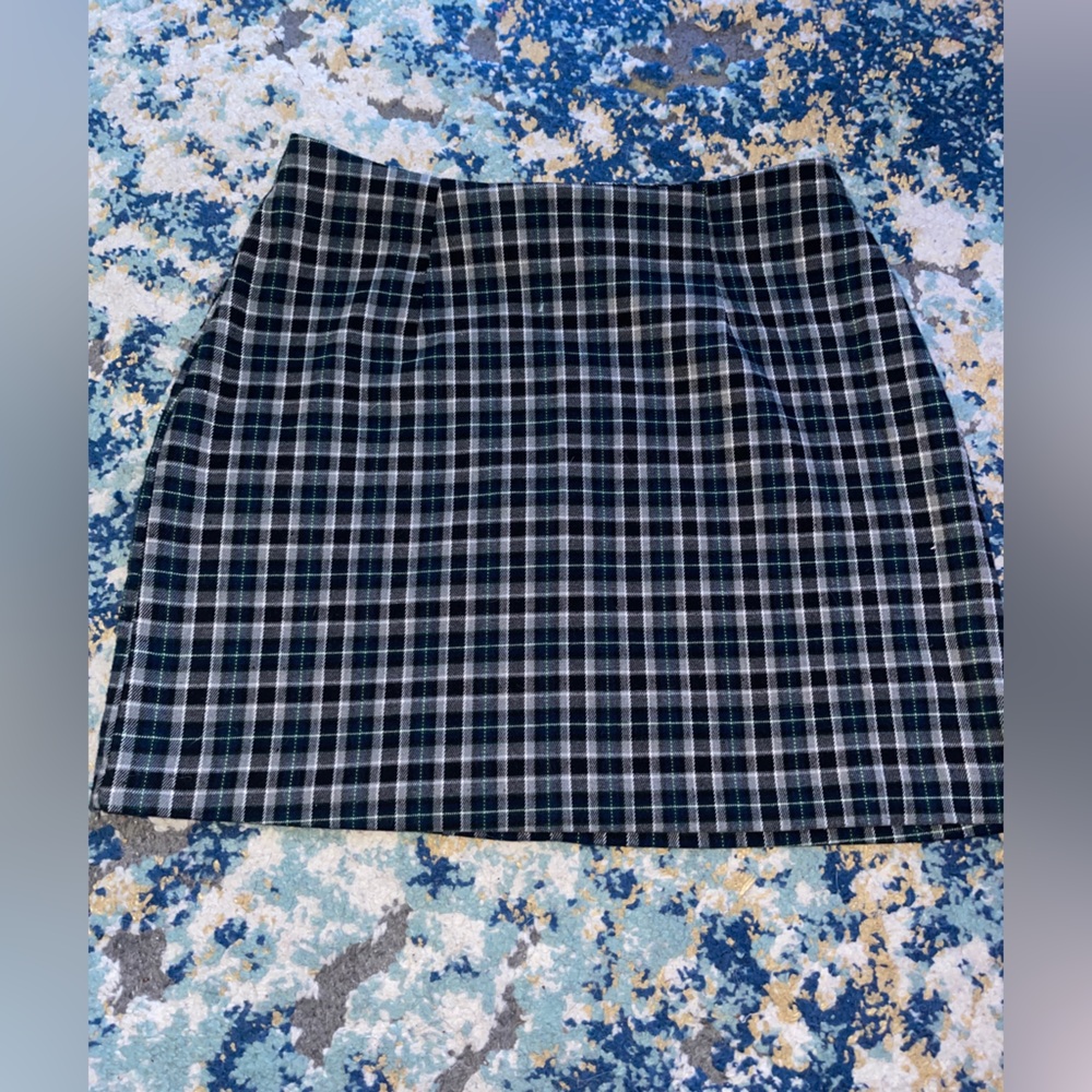 VINTAGE PLAID PENCIL MINISKIRT